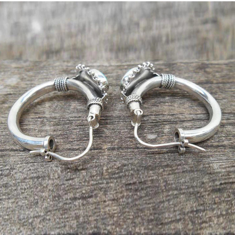 Turquoise Retro Earrings β Timeless Elegance