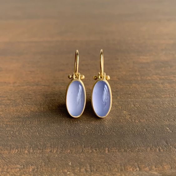 Lilac Moonstone Drop Earrings β Exquisite