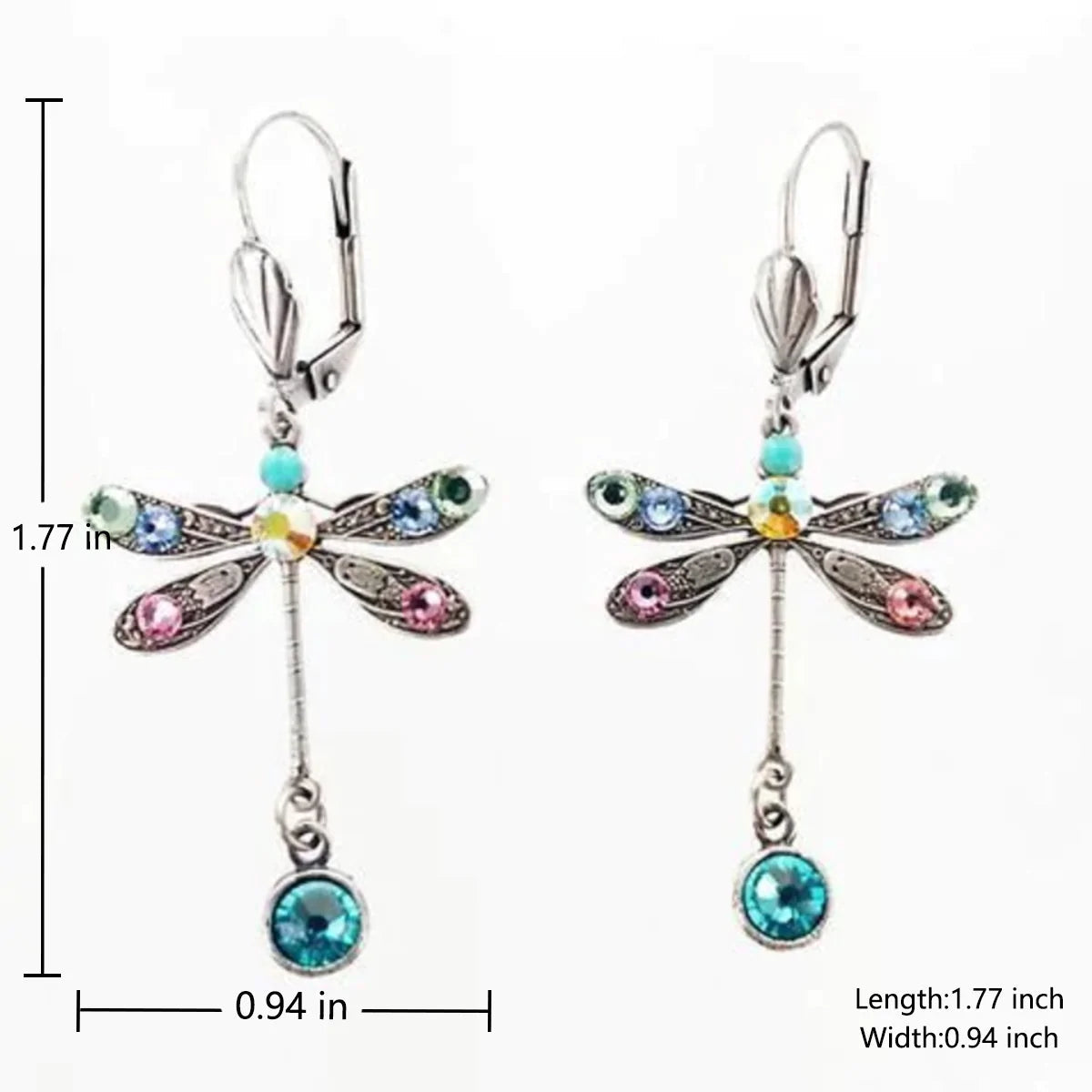 Crystal Dragonfly Earrings β Timeless Elegance
