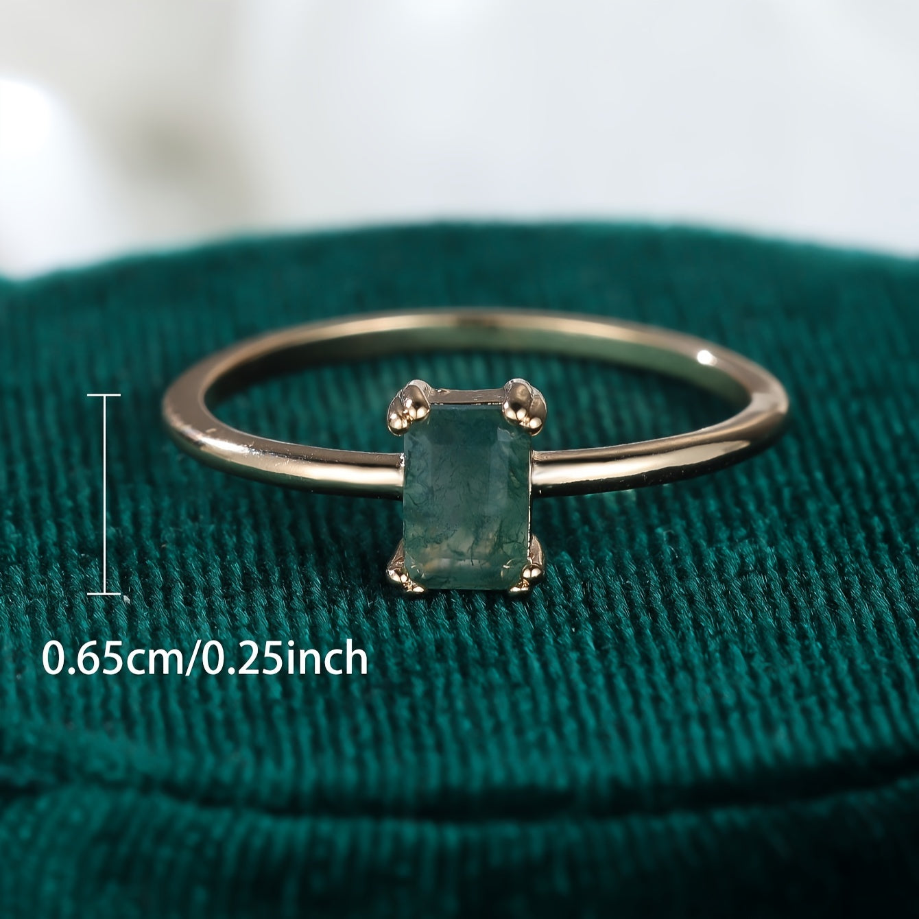 Green Moss Agate Ring β Exquisite