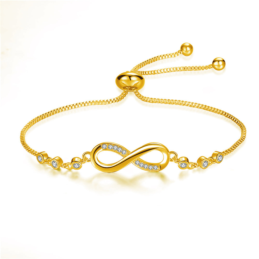 Silver Crystal Infinity Bracelet β Timeless