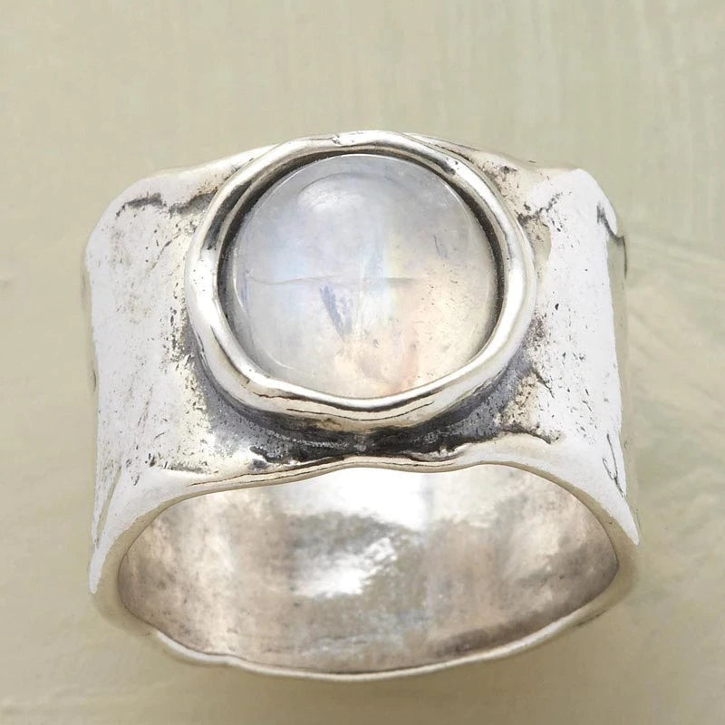 Silver Moonstone Ring β Ethereal