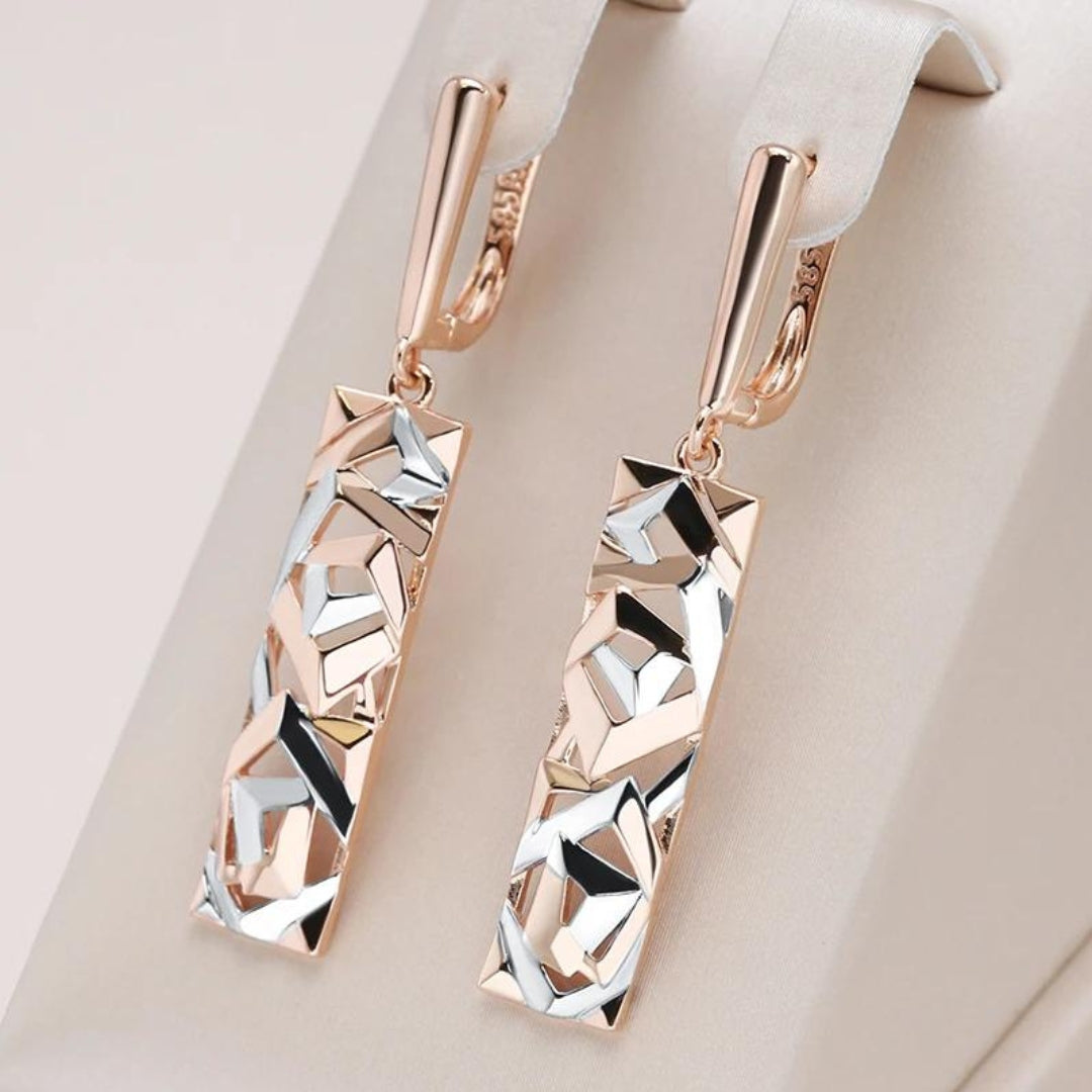 Gold & Silver Crystal Vintage Earrings β Timeless