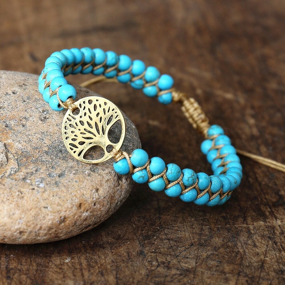 Turquoise Tree of Life Bracelet β Exquisite