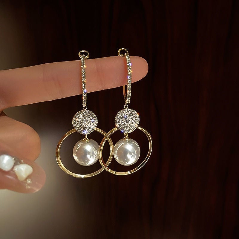 Cultured Pearl Gold Earrings β Exquisite