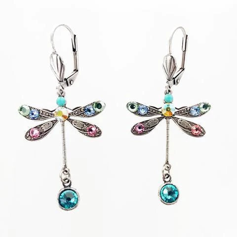 Crystal Dragonfly Earrings β Timeless Elegance
