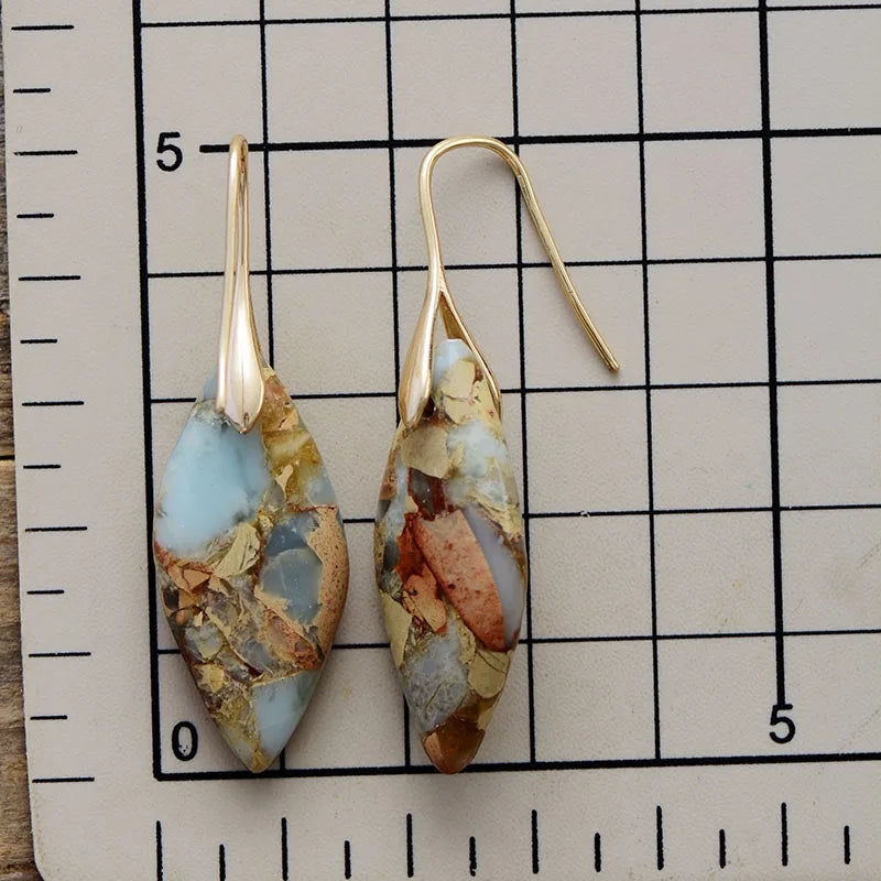 Natural Stone Teardrop Earrings β Exquisite