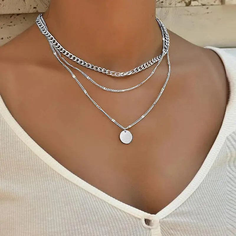 Gold and Silver Plated Necklace β Elegant