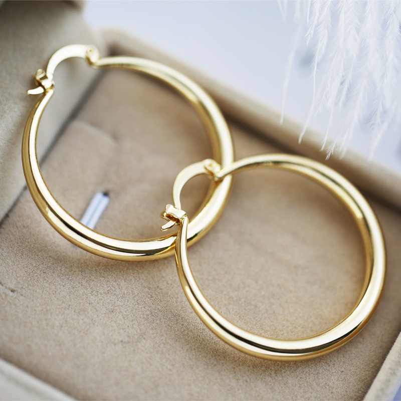 Gold Crystal Hoop Earrings β Timeless Elegance
