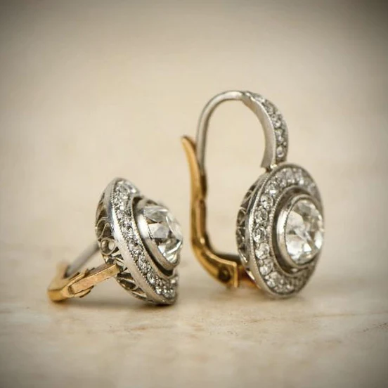 Gold & Silver Crystal Earrings – Exquisite
