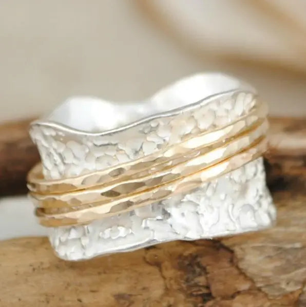 Gold & Silver Spinner Ring β Timeless