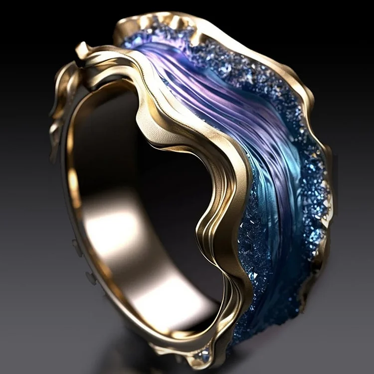 Golden Pearl Ocean Ring β Timeless Elegance