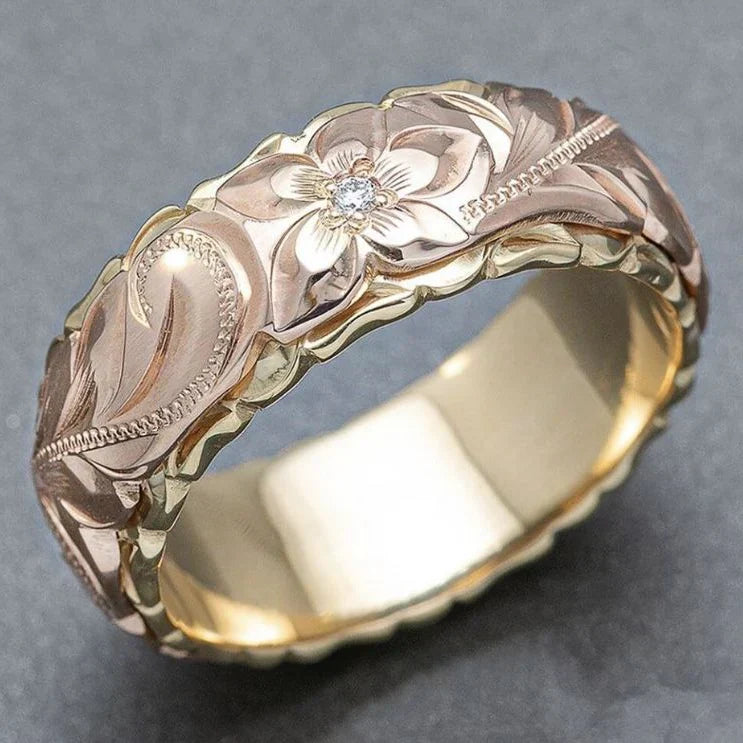 Rose Gold Crystal Ring β Exquisite