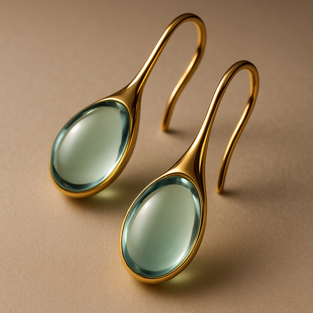 Gold & Silver Crystal Drop Earrings β Timeless