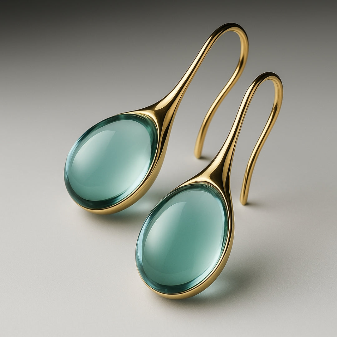 Gold & Silver Crystal Drop Earrings β Timeless