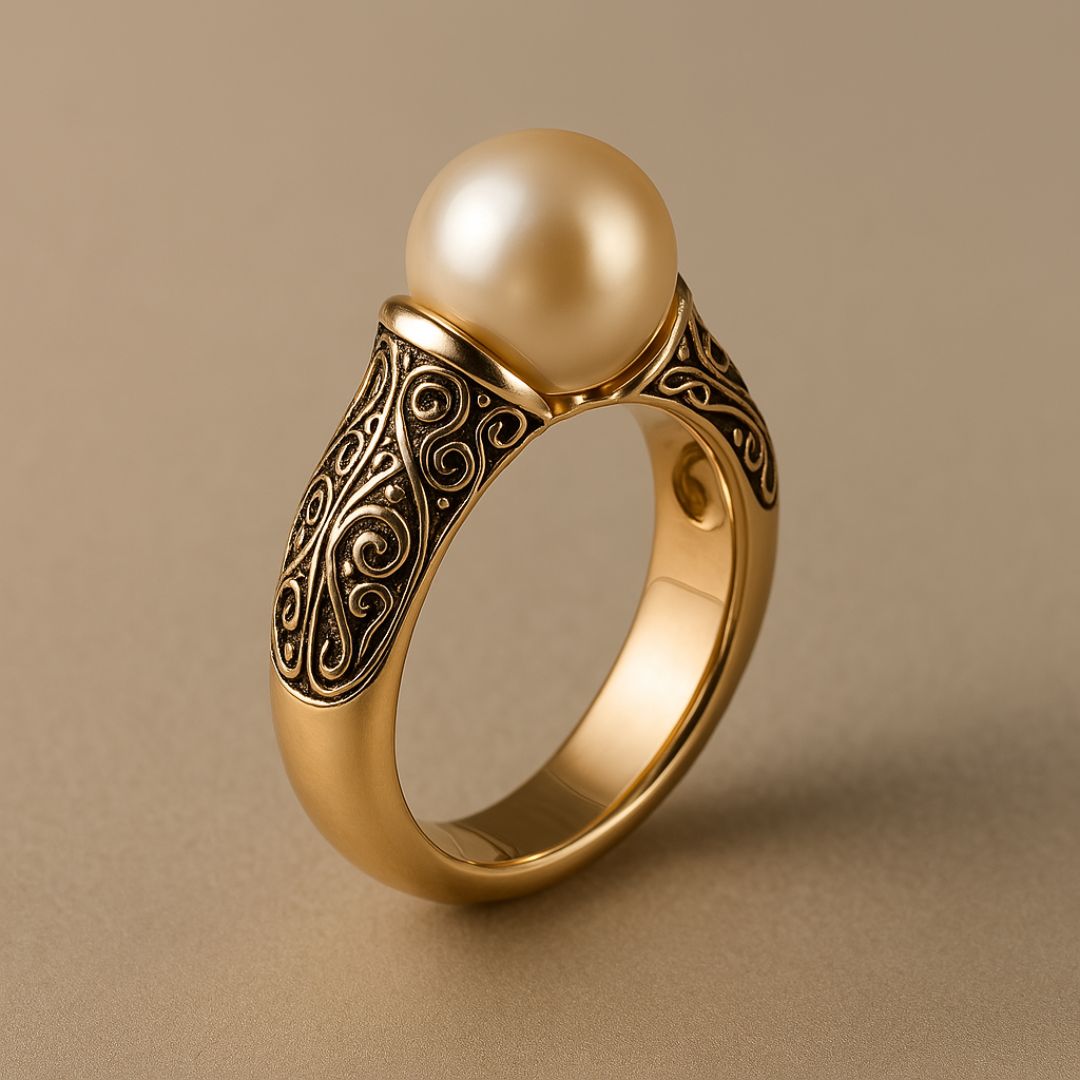Gold Pearl Ring β Timeless Elegance