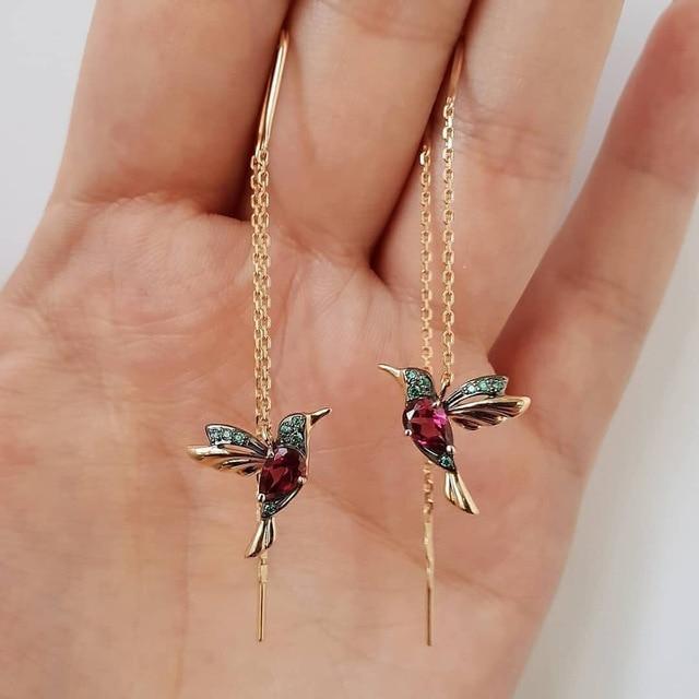 Enamel Zirconia Drop Earrings β Exquisite
