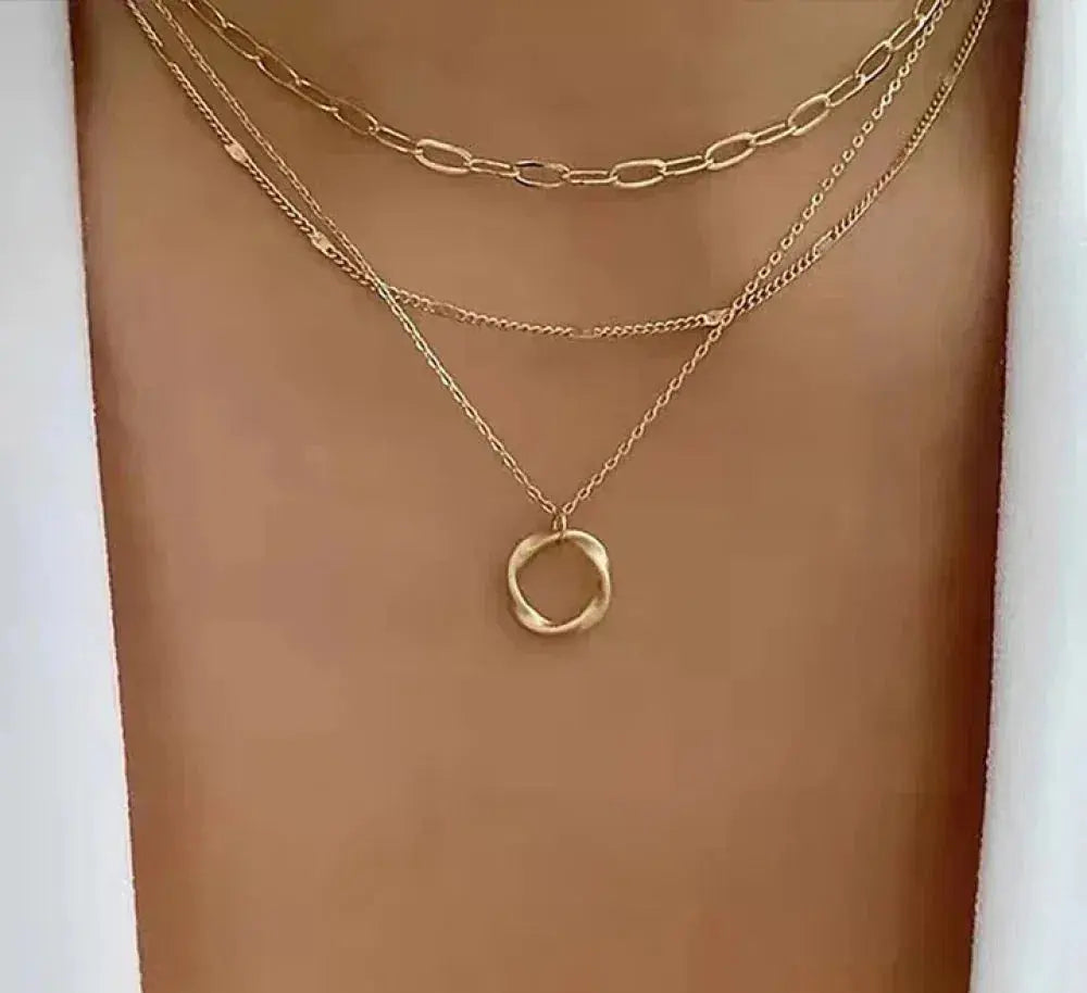 Gold Layered Chain Necklace β Timeless Elegance