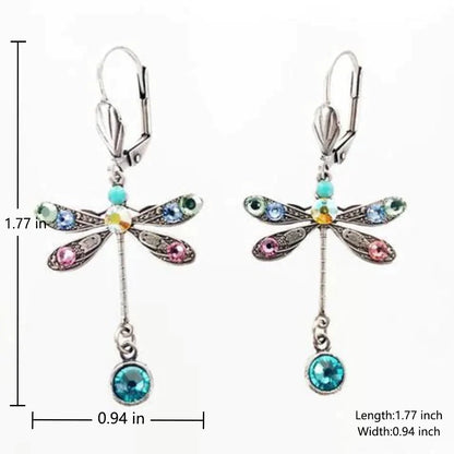 Crystal Dragonfly Earrings – Timeless Elegance