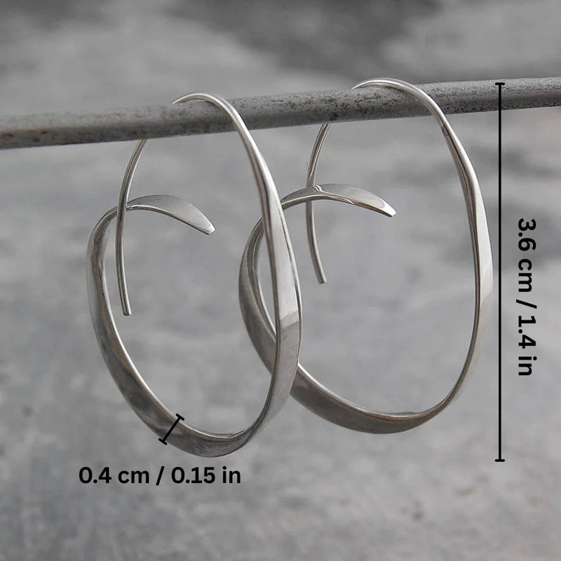 Silver Spiral Earrings – Exquisite
