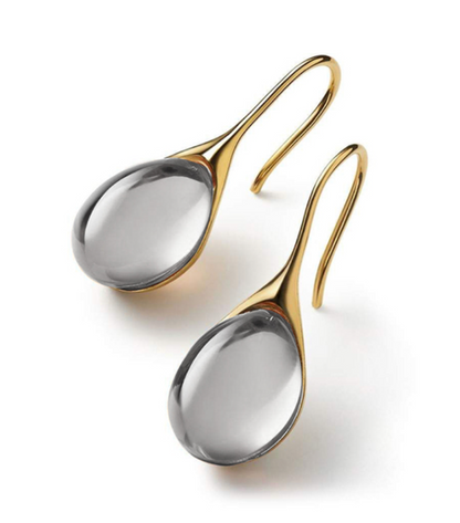 Gold & Silver Crystal Drop Earrings – Timeless