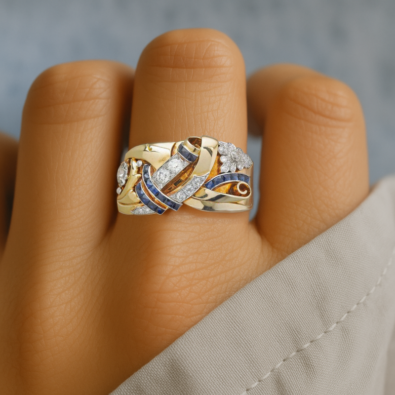 Gold Zirconia Ring – Timeless Elegance