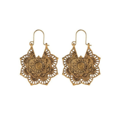 Silver Lotus Filigree Earrings – Exquisite