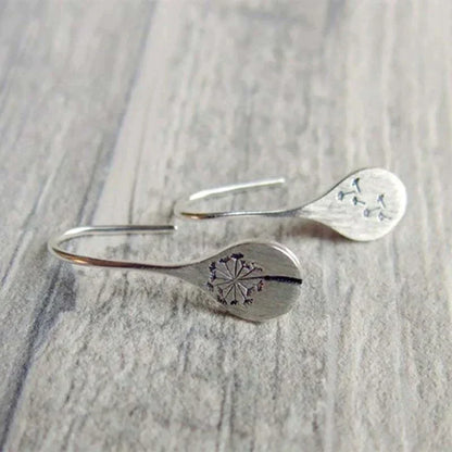 Silver Floral Drop Earrings – Timeless Elegance