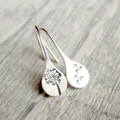 Silver Floral Drop Earrings – Timeless Elegance