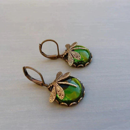 Antique Gold Dragonfly Earrings – Enchanting