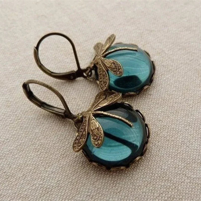 Antique Gold Dragonfly Earrings – Enchanting