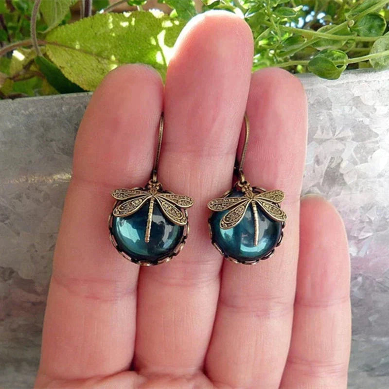 Antique Gold Dragonfly Earrings – Enchanting