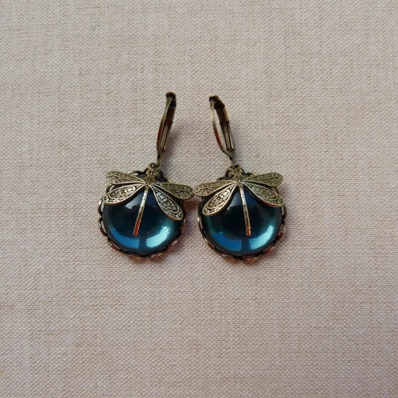 Antique Gold Dragonfly Earrings – Enchanting