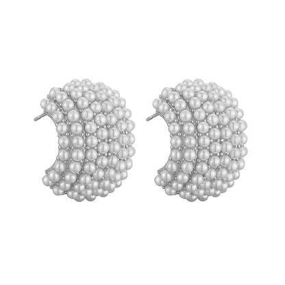 Gold Pearl Stud Earrings – Timeless Elegance