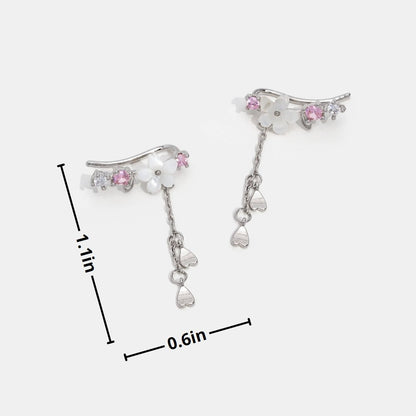 Rose Gold Cherry Blossom Earrings – Exquisite