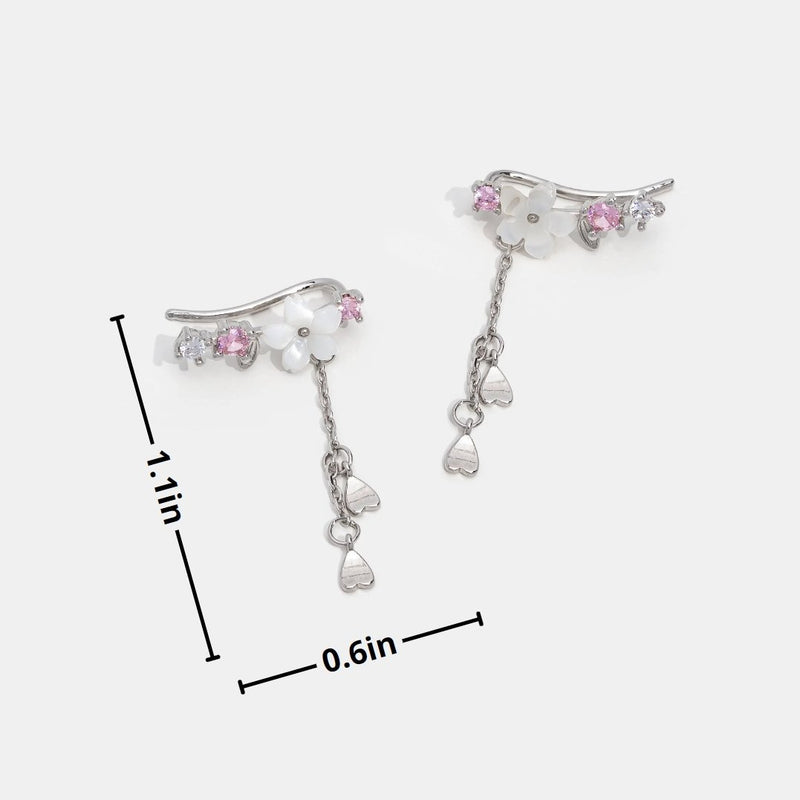 Rose Gold Cherry Blossom Earrings – Exquisite