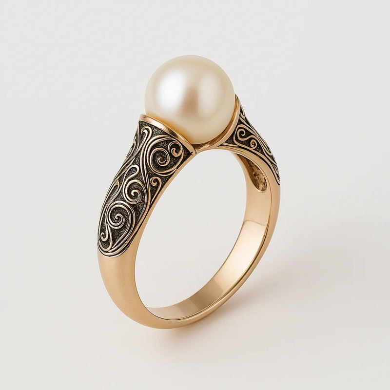 Gold Pearl Ring – Timeless Elegance